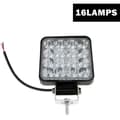 Miniatyrbild 3 av 4: 4 x 16 LED 48W arbetsljus, IP67 vattentät djup Off Road arbetsljus för bil Motorcykel Traktor Lastbilar ATV SUV
