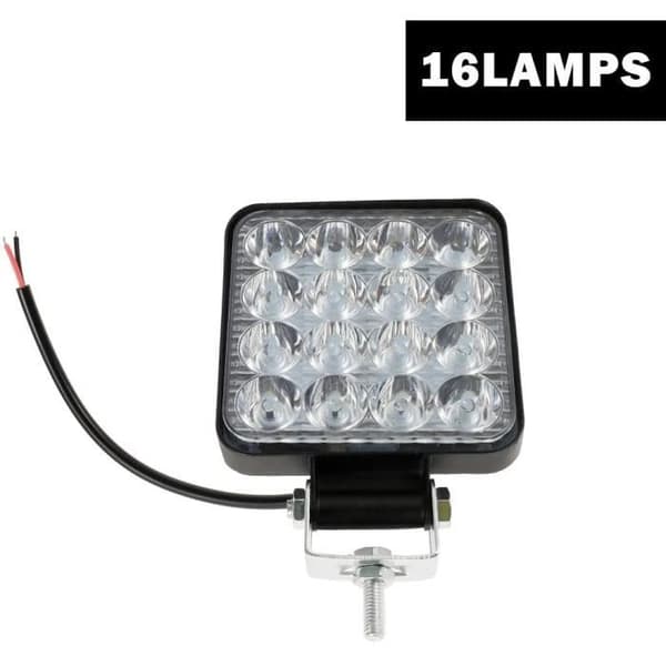 4 x 16 LED 48W arbetsljus, IP67 vattentät djup Off Road arbetsljus för bil Motorcykel Traktor Lastbilar ATV SUV