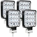 Miniatyrbild 1 av 4: 4 x 16 LED 48W arbetsljus, IP67 vattentät djup Off Road arbetsljus för bil Motorcykel Traktor Lastbilar ATV SUV