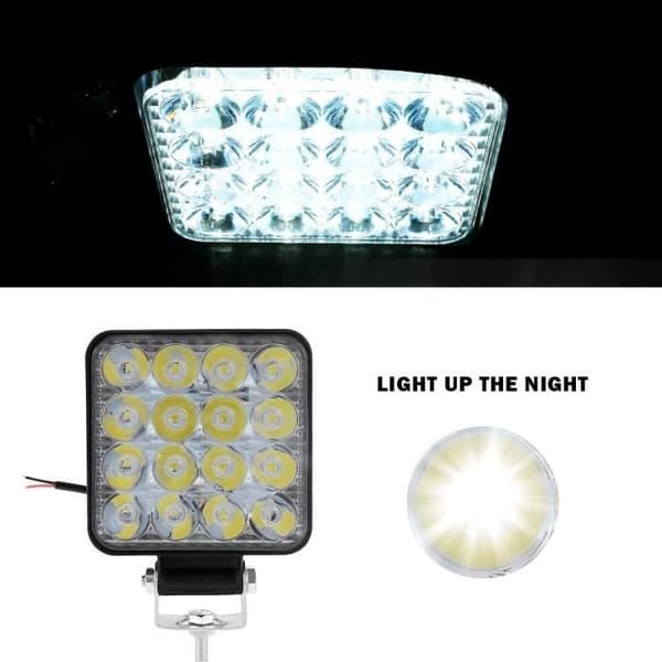 4 x 12V 24V LED-arbetsljus 16 LED-arbetsljus 48W, IP67 vattentät djup off-road arbetsljus för A21