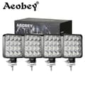 Miniatyrbild 1 av 4: 4x 48W arbetsljus -Aeobey – 48w 16 Led arbetsljus för bil 4x4 offroad SUV ATV traktor båt lastbilar grävmaskin 12V 24V