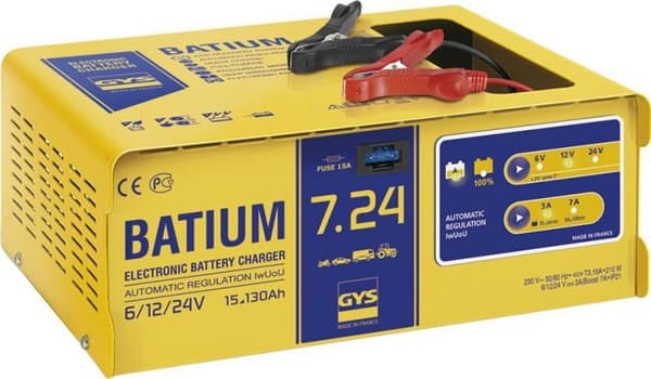GYS Batium 7-24 fuldautomatisk batterilader 6,12 og 24 volt