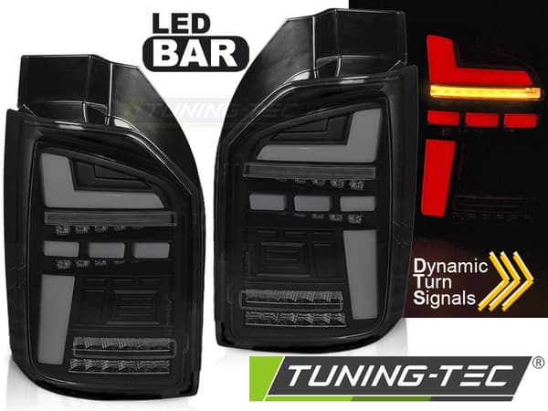 Baglygter til VW T6.1 fra 2020 - LED OEM - sort røg