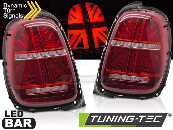 Baglygter MINI COOPER F55 F56 F57 2014-2017 - 6-benet - LED - rød hvid
