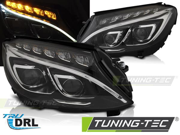 Forlygter MERCEDES W205 14-18 DRL - sort
