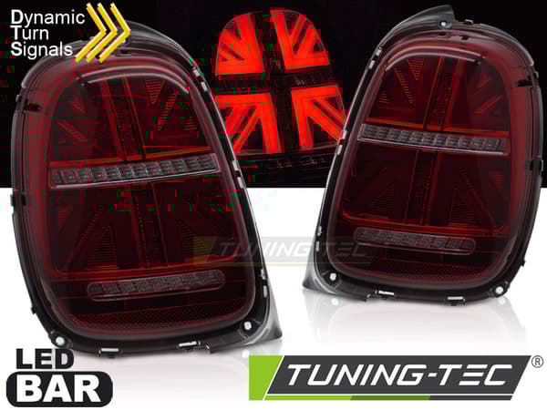 Baklyktor MINI COOPER F55 F56 F57 2014-2017 - 6-polig - LED - röd rök