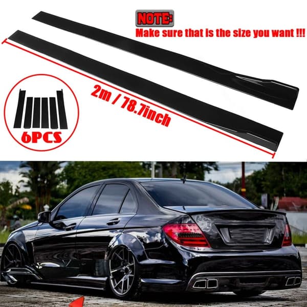 Universal 2m sidokjolar Rocker Splitters Diffuser Winglet Wings För BMW F30 F80 M3 F82 M4 3-serie 320i 325i 330i