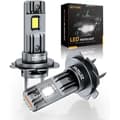 Miniatyrbild 1 av 4: H7 LED billampa 90W 20000LM 6000K Cool Vit Minilampa Utan Polaritet Plug and Play med fläkt Vattentät IP68,2 Styck