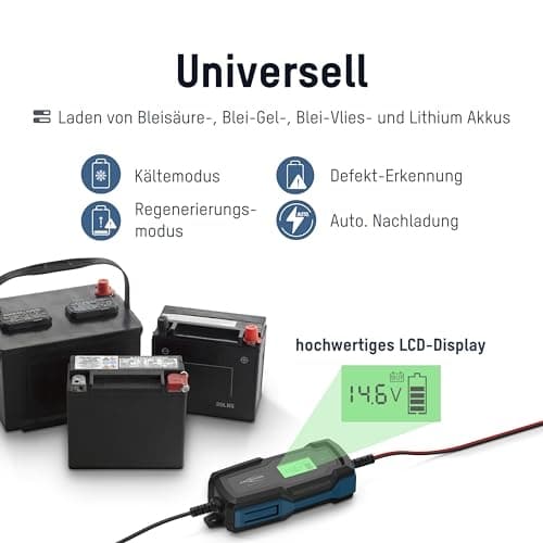 Ansmann BC 6-12V/4A 1001-0144 biloplader, værkstedsoplader, batteriovervågning, bilbatteritester 6V, 12V 2A 4A (1001-0144)