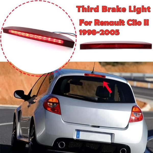 Tredje bromsljuset för Clio 2, övre tredje bromsljuset bak Rena-ult Clio II 1998-2006 7700410753 (Röd)