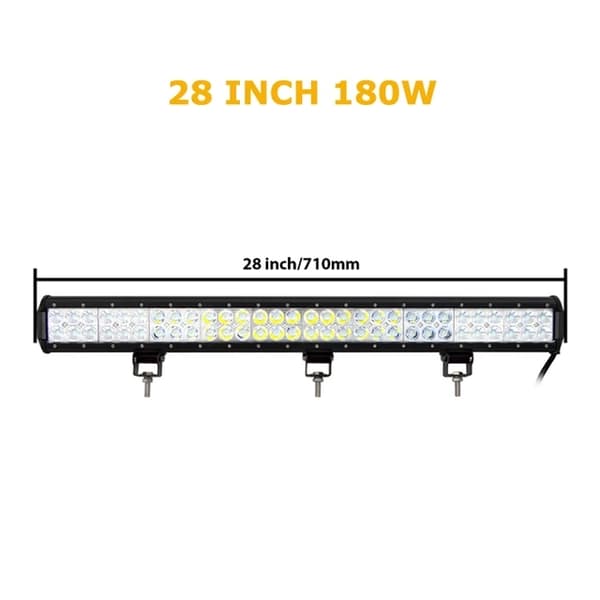 LED Arbetsljusramp, 126W 288W Flod Spot Kombination, Offroad Lampa, 36 tum 234W utan tråd