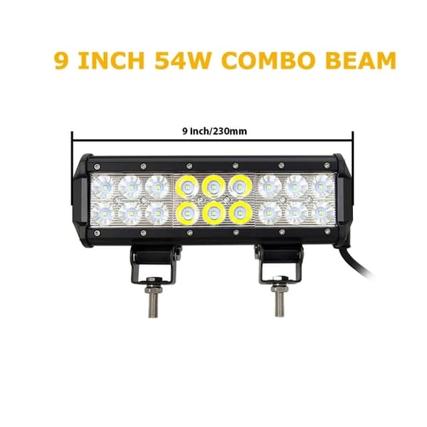 LED Arbetsljusramp, 126W 288W Flod Spot Kombination, Offroad Lampa, 36 tum 234W utan tråd