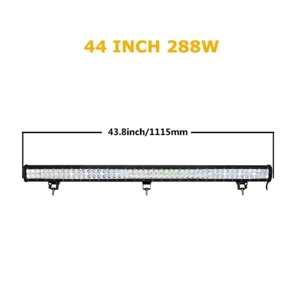 LED Arbetsljusramp, 126W 288W Flod Spot Kombination, Offroad Lampa, 36 tum 234W utan tråd