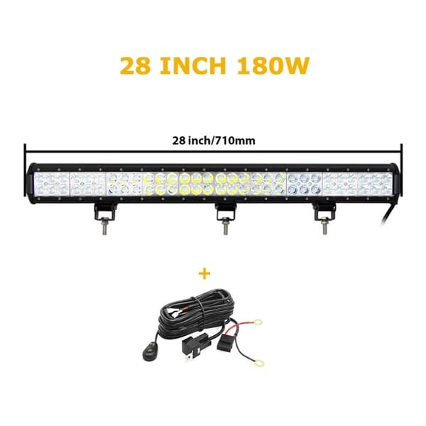 LED Arbetsljusramp, 126W 288W Flod Spot Kombination, Offroad Lampa, 36 tum 234W utan tråd