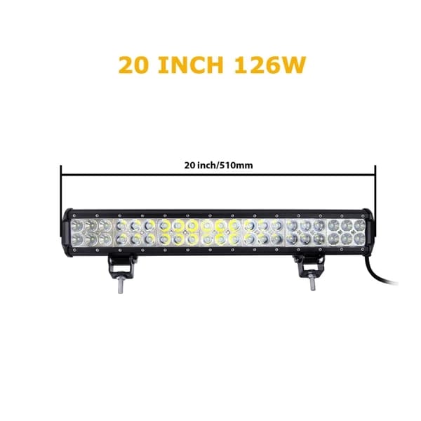 LED Arbetsljusramp, 126W 288W Flod Spot Kombination, Offroad Lampa, 36 tum 234W utan tråd
