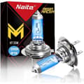 Miniatyrbild 1 av 4: MAVURA belysningssystem »NAITE SUPER WHITE H7 8500K 55W AUTO HALOGEN LAMPOR XENON EFFECT LOOK BUB [set med 2] E-GODKÄND«