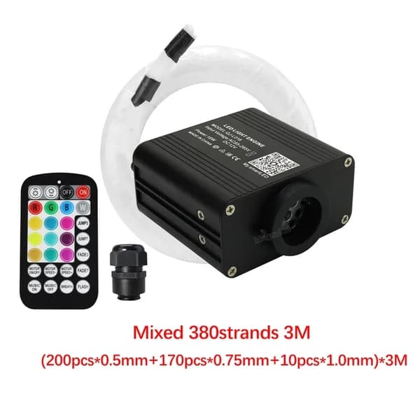 Fiber Optiske Stjerne Loftlys, Twinkle Effekt, Smart APP Lyd Kontrol, Bil Cigaretstik, LED Motor NEJ Fiber