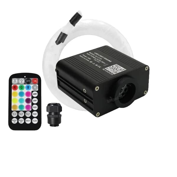 Fiber Optiske Stjerne Loftlys, Twinkle Effekt, Smart APP Lyd Kontrol, Bil Cigaretstik, LED Motor NEJ Fiber