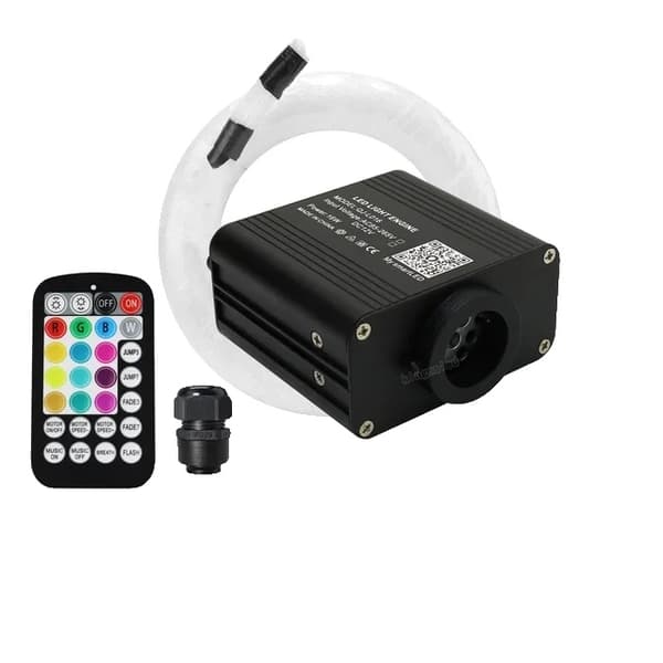 Fiber Optiske Stjerne Loftlys, Twinkle Effekt, Smart APP Lyd Kontrol, Bil Cigaretstik, LED Motor NEJ Fiber Car Cigarette plug 6