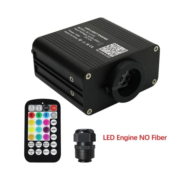 Fiber Optiske Stjerne Loftlys, Twinkle Effekt, Smart APP Lyd Kontrol, Bil Cigaretstik, LED Motor NEJ Fiber