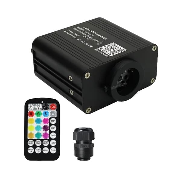 Fiber Optiske Stjerne Loftlys, Twinkle Effekt, Smart APP Lyd Kontrol, Bil Cigaretstik, LED Motor NEJ Fiber Car Cigarette plug