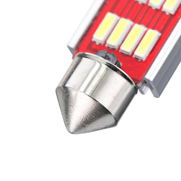 4x CANBUS C5W SV8.5 Festoon 12 LED 4014 39mm- Hvid
