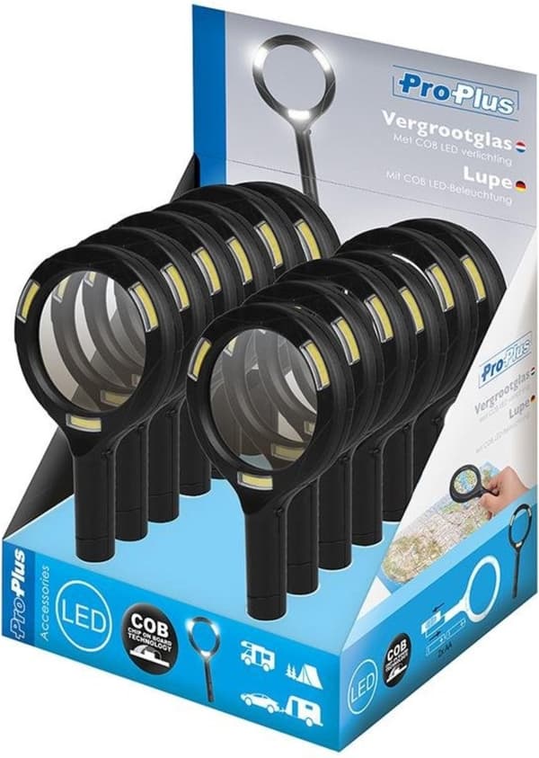 Pro Plus forstørrelsesglas med COB-belysning