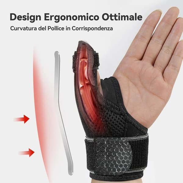 AGPTEK Reversibel kompression tumskena tumortos för BlackBerry Thumb, Arthritis, Spring Finger, S(13-15cm)