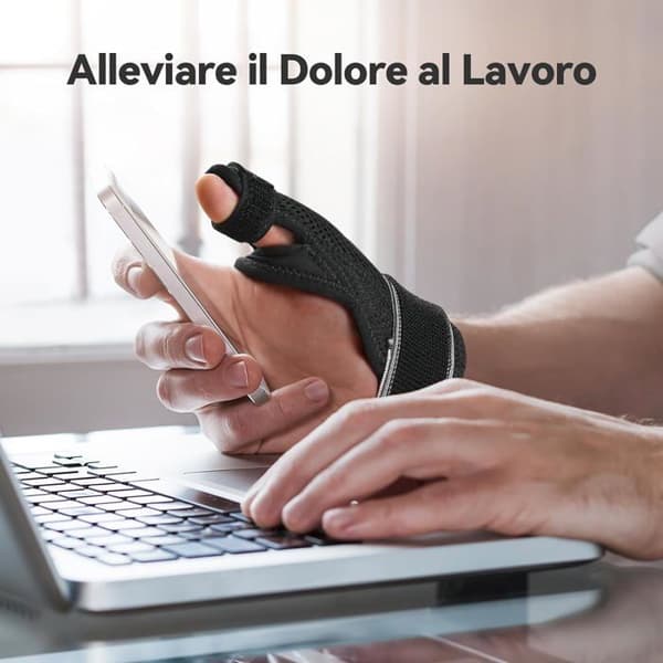 AGPTEK Reversibel kompression tumskena tumortos för BlackBerry Thumb, Arthritis, Spring Finger, S(13-15cm)