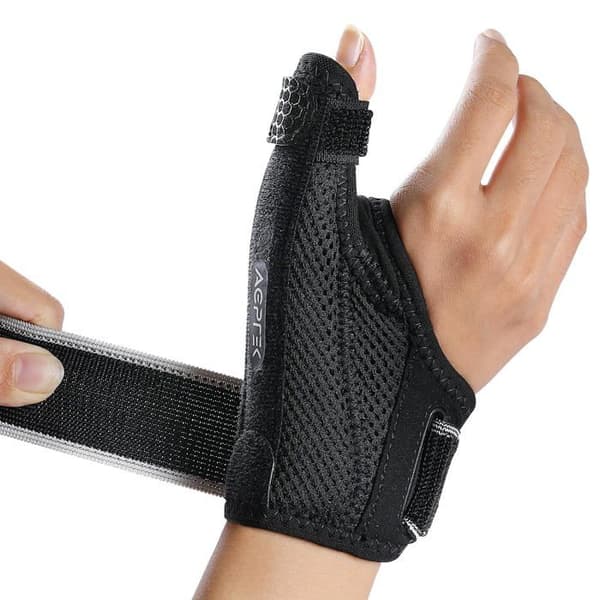 AGPTEK Reversibel kompression tumskena tumortos för BlackBerry Thumb, Arthritis, Spring Finger, S(13-15cm)