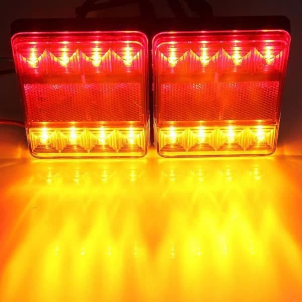 2 x 12v 8LED Bakljus Stoppindikator Bil Trailer Lastbil