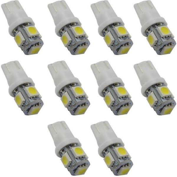 10X LED Nattlampor SMD T10 W5W SMD 5050 bl