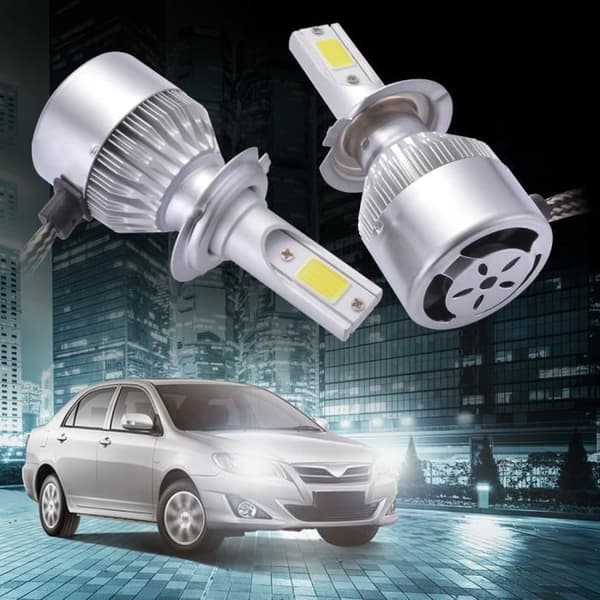 XCSOURCE 2st halogenlampa H7 LED bilstrålkastare 10000Lm 55W Kylfläkt 6000K Vit LD974
