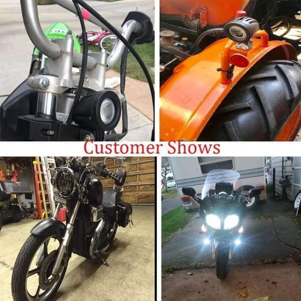 2x 10W LED Motorcykel Arbetsljus Dimljus Spot LED Spotlight