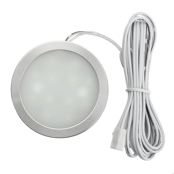 2kpl Matkailuautojen sisävalot Super ohuet LED-kattovalot DC12V 2.5W 180LM Täysalumiininen asuntovaunuvalo 6000K valkoinen