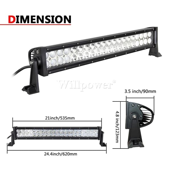 LED-ljusramp, vattentät, universell passform, 52 tum 300W