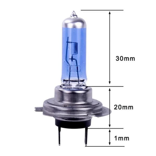 2 X H7 Glödlampa Xenon Halogen Lampa 100W 8500k 12V Super Bright Halogen Bilstrålkastare Vit