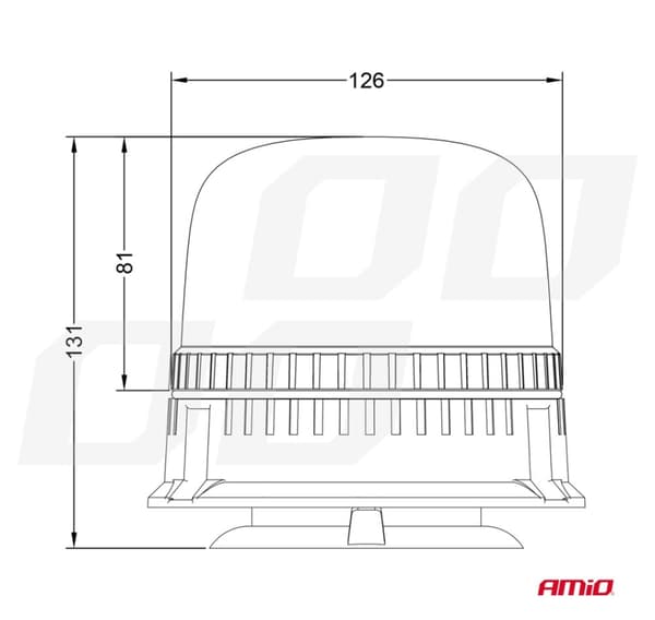 Blinklys med magnet 24 lysdioder 12V-24V IP66 7W