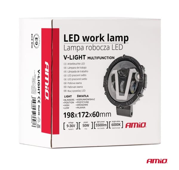 Arbeidslys V-Light 198x172x60mm 9-36V E9