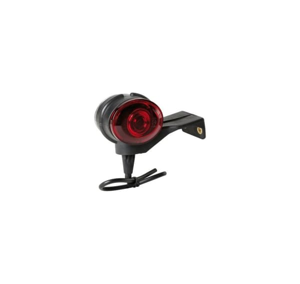 Markeringslys, 2 led hvit/rød, 24V kobber
