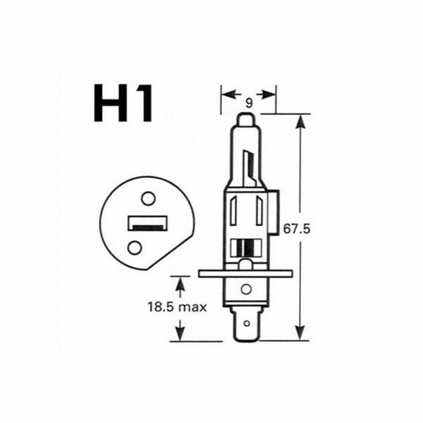 Glödlampa för bil M-Tech PTZSW1-DUO H1 P14,5s