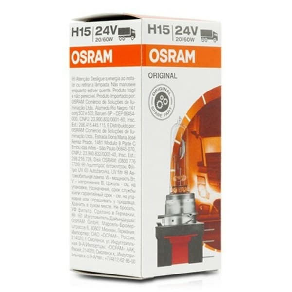 Pære til køretøj Osram 64177 H15 24V 20/60W 3200K