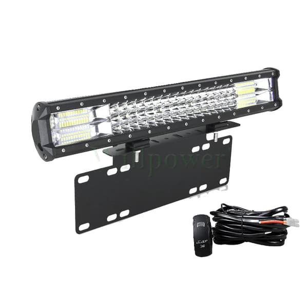 20 Tommer LED Lygtebar, 288W Effekt, Kombineret Stråledesign,Bar Bracket C Tråd