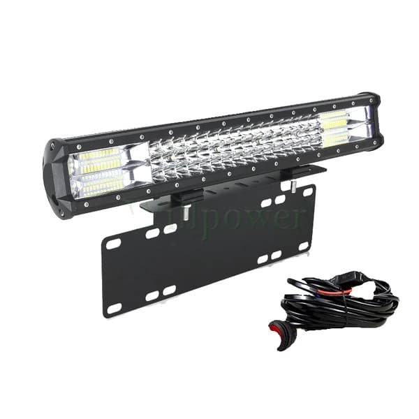 20 Tommer LED Lygtebar, 288W Effekt, Kombineret Stråledesign,Bar Bracket C Tråd