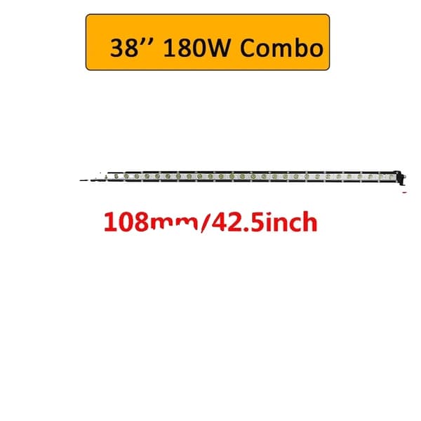 LED-ljusramp 38 tum, 180W Ljus Vit, Vattentät IP67, Hållbart Aluminiumhölje,38 tum kombination