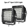 Pikkukuva 2 / 2: 6 tuuman maasto Spot LED -valaisin, 100W teho, 12510 lumenia,2 kpl Spot-valoja