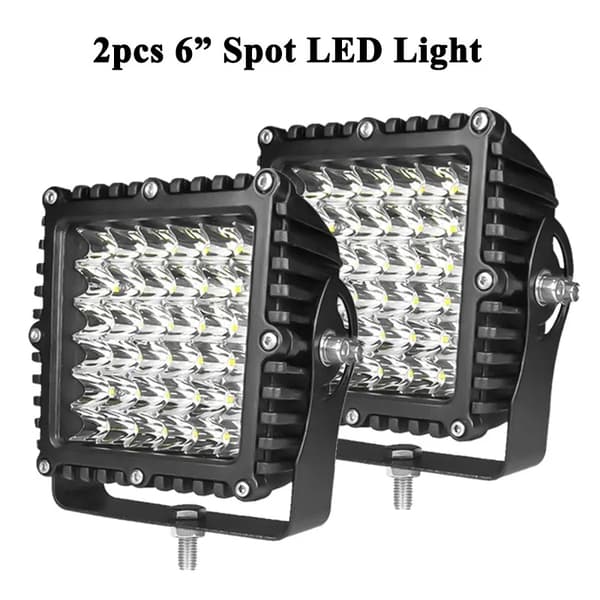 6 tuuman maasto Spot LED -valaisin, 100W teho, 12510 lumenia,2 kpl Spot-valoja
