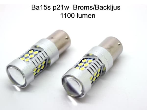Ba15s 6000K Canbus led lampor bromsljus backljus 1156 p21w