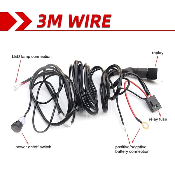 Off Road LED Lygtebar, 6500K Farvetemperatur, 240W Effekt,3M Vandtæt Ledning