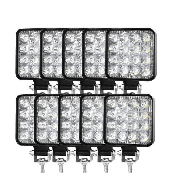 LED Työvalo, 48W Teho, Vesitiivis IP67,10 kpl